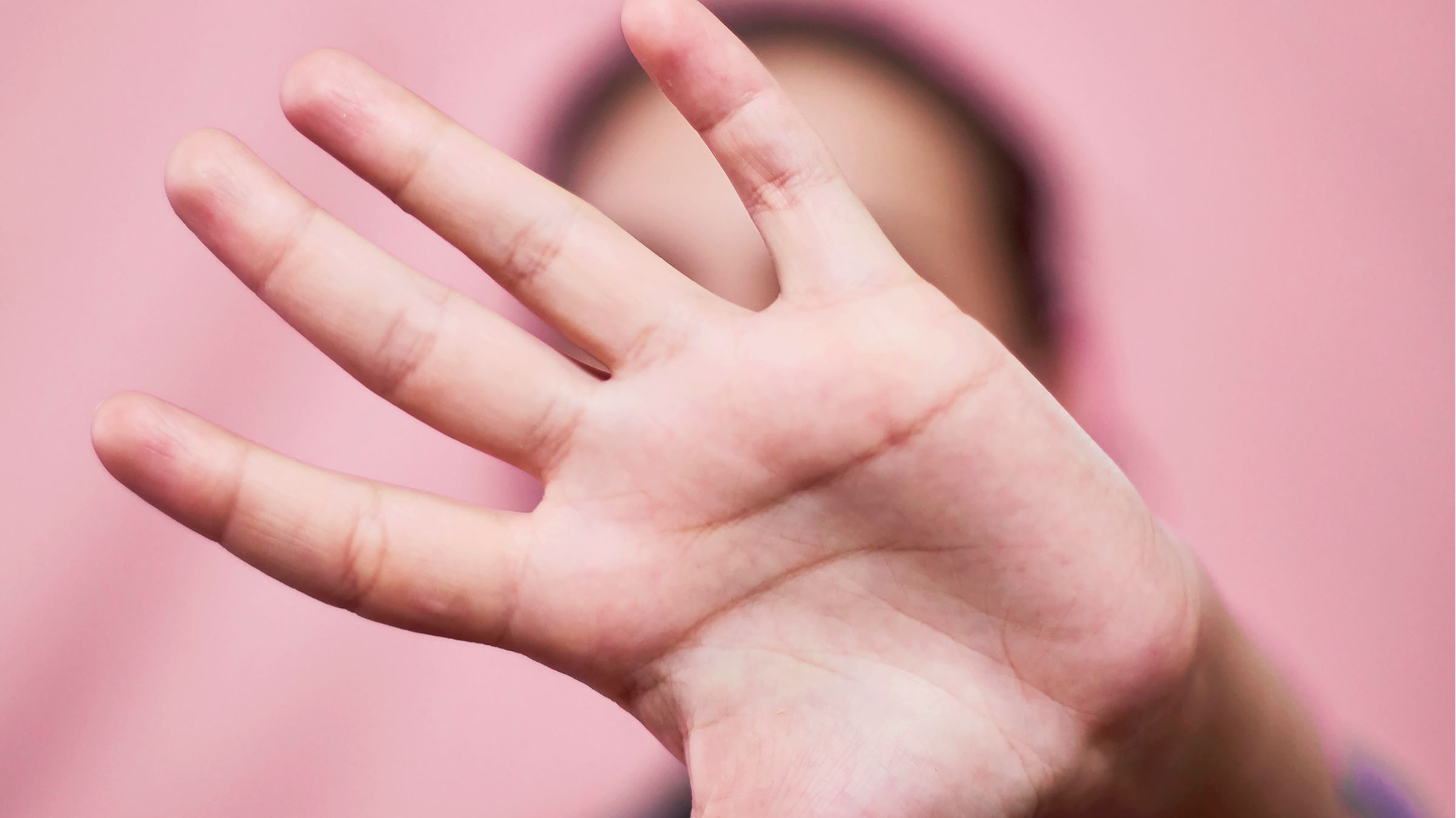bild hand frau stop